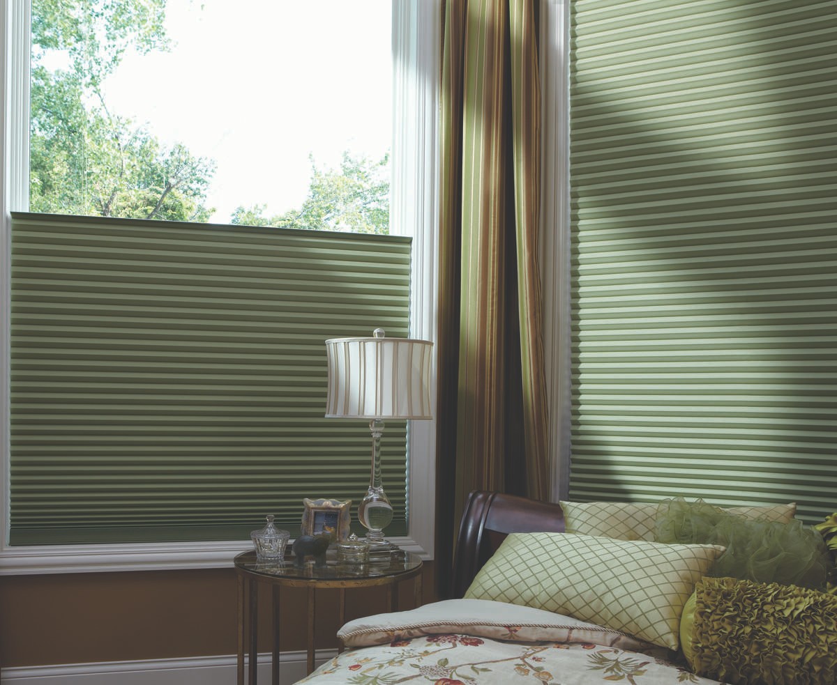 Best bedroom window treatments for homes near Richardson, Texas (TX) including motorized, custom cellular shades
