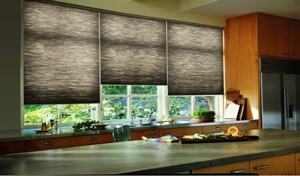 Hunter Douglas Duette® Honeycomb Shades Richardson, Texas (TX) summer window treatments, woven wood shades.