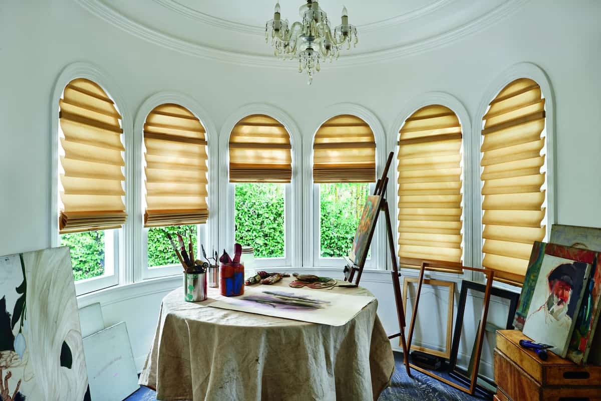 Hunter Douglas Vignette® Roman Shades Window Treatments near Richardson, Texas (TX) Roman Shades Roman Blinds.