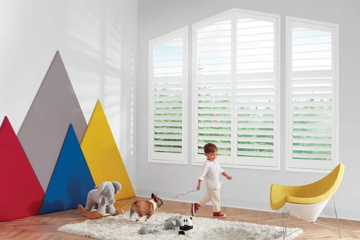 Hunter Douglas Newstyle® Hybrid Shutters Hybrid Shutters Window Treatments Window Materials near Richardson, Texas (TX).